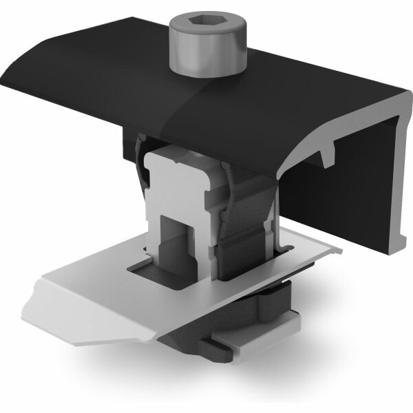 K2 Systems schwarze Endklemme für Rahmenhöhe 25-40 mm für SingleRail 2004545